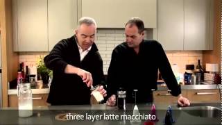 aerolatte  milk frother makes three layer caffè latte macchiato [upl. by Crystie]