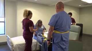 Physical Therapy Transfer Training  How To Transfer From Wheelchair To Bed [upl. by Fairbanks]