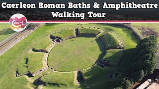 CAERLEON ROMAN BATHS amp AMPHITHEATRE WALES  Walking Tour  Pinned on Places [upl. by Erastes]